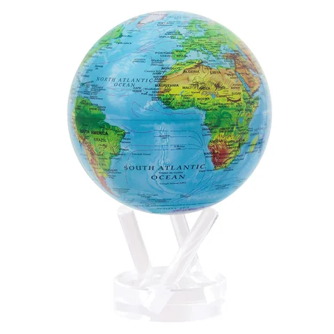 Mova Globe 4.5" Blue Relief Map with Acrylic Base
