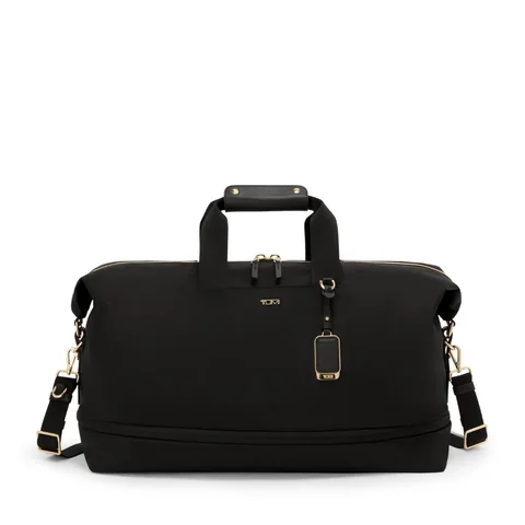 TUMI Voyageur Rhys Expandable Duffel, Black with Gold