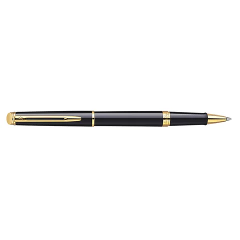 Waterman Hemisphere Black Rollerball Pen, Black with Gold